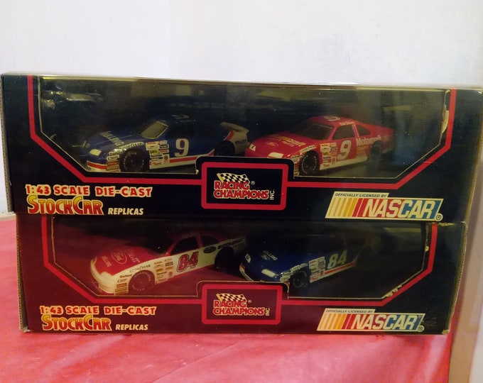 Vintage Nascar Toy Cars and Trucks, Racing Champions Adult Collectables, Bill Elliot, Ernie Irvan, and Michael Waltrip, 1990's