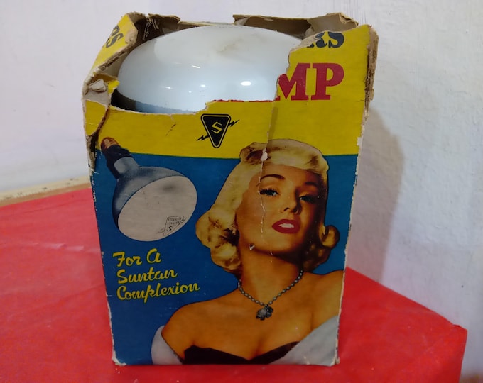 Vintage Sylvania Sunlamp "For a Suntan Complexion" in Original Box, 1950's