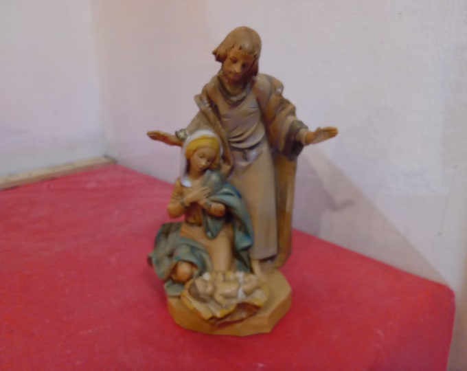 Vintage Fontanini Figurine, Religious Figurine, Jospeh, Mary, and Baby Jesus, Nativity Item, 1960's