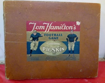 Vintage Board Game, Tom Hamilton's Football Game "Pigskin" by Parker Brothers, 1930's#
