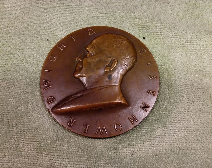 President Dwight  D. Eisenhower 2nd term Inaugural Medal, Bronze by U.S. Mint, 1957 #B