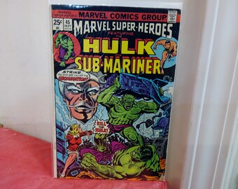 Vintage Comic Books, Marvel Comic Books, Marvel Super-Heroes Featuring "The Incredible Hulk" and Hulk-Hercules Unleashed, 1970's-90's