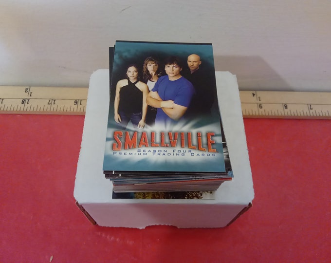 Vintage Artist Trading Cards, Smallville Season Four Premium Trading Cards, 90 Card Set Complete in a Cardboard Case, 2005