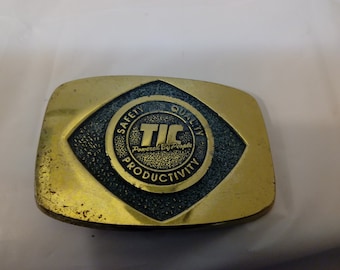 Vintage Metal Belt Buckles, Brass and Metal Belt Buckles, Bechon, FW, Lake Charles Carbon, Nisco, and Other Company's, 1980's