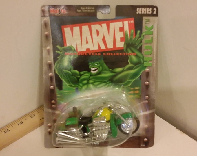 Vintage Action Figure, Marvel Motorcycle Collection Series 2, Hulk, 2003