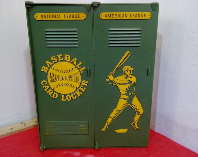 Vintage Baseball Collectible, Plastic Baseball Card Locker, National and American League#