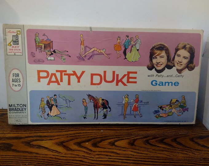 Vintage Boardgame, Patty Duke Board Game, Board Game by Milton Bradley, 1964#