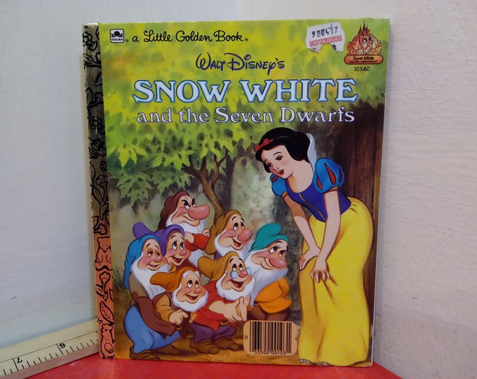 Vintage Hardcover Book, A Little Golden Book Walt Disney's "Snow White and the Seven Dwarfs", 1984 and 1973