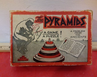 Vintage Puzzle Game, The Pyramids A Game and A Puzzle, A Sherms Creation, 1950's#