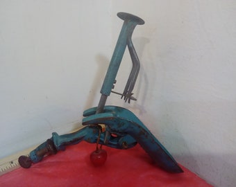 Vintage Cherry Pitter, Metal Double Cherry Pitter, "Home Cherry Stoner", Patented 1917 Made in St. Louis, 1910's