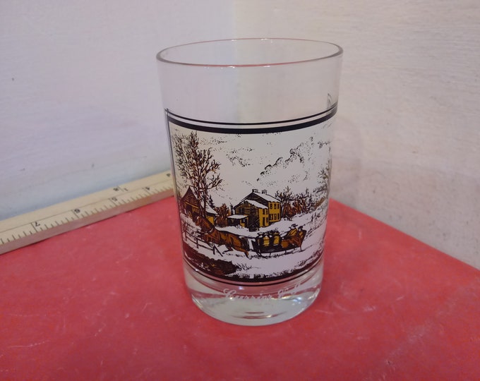 Vintage Collector Glass, Arby's Collector Glass, Currier & Ives "American Farm in Winter", 1978