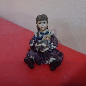 Vintage Resin Figurine, The Boyds Collection, Yesterday Child, Patricia with Molly, 1995