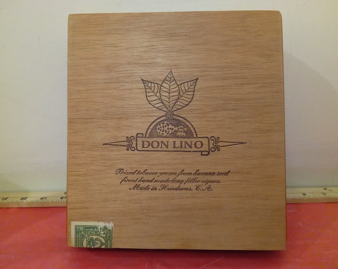 Vintage Cigar Box, Don Lino Churchill 25 Count Cigar Box, Honduras