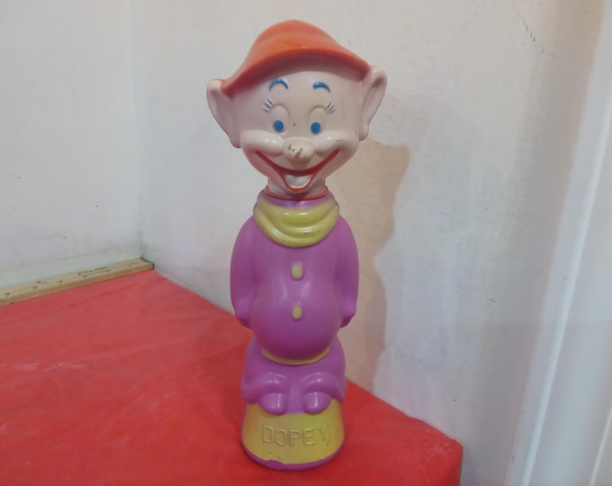Vintage Character Plastic Bottles, Soaky or Bubble Bath Character Bottles, Dopey, Popeye, Snow White, and Others, 60/70/80's
