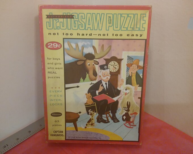 Vintage Jr. Jigsaw Puzzle, Captain Kangaroo, 1960's#