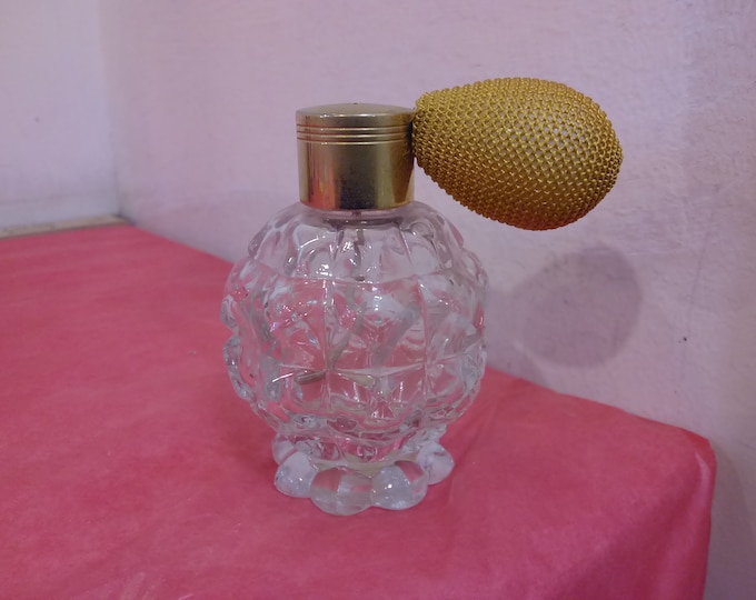 Vintage Perfume Atomizer Bottles, Clear, and Other Colors and Shapes, I. Rice Japan