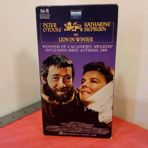 Vintage VHS Movie Tape, The Lion in Winter, Katharine Hepburn, 1987~