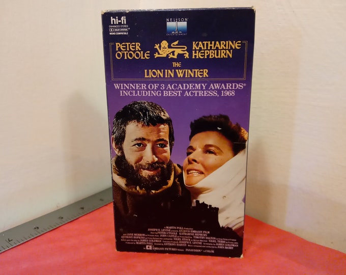 Vintage VHS Movie Tape, The Lion in Winter, Katharine Hepburn, 1987~