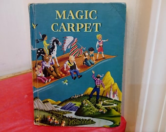 Vintage Children Books, Walt Disney's Books "America, Worlds of Nature, Stories from Other Lands, Fun Favorites" and Magic Carpet