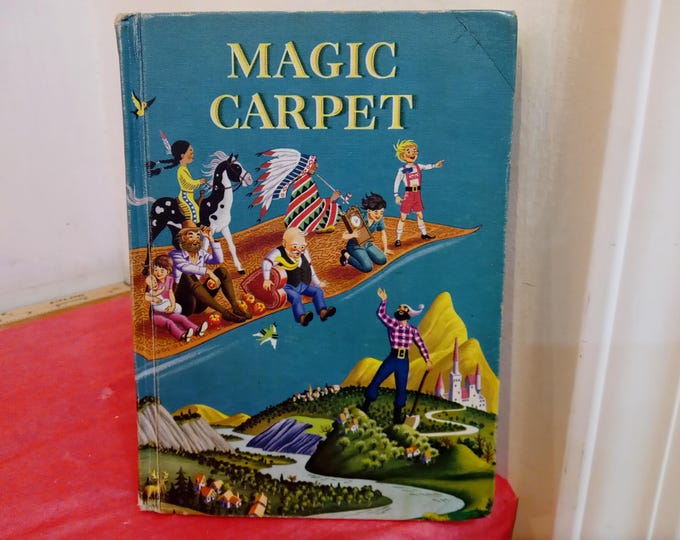 Vintage Children Books, Walt Disney's Books "America, Worlds of Nature, Stories from Other Lands, Fun Favorites" and Magic Carpet