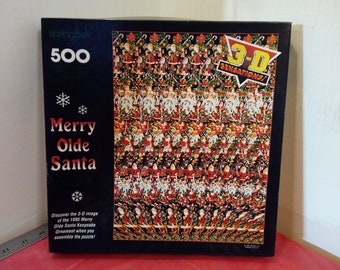 Vintage Merry Olde Santa, 500 Piece 3-D puzzle, 1995