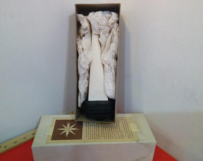 Vintage Plastic Ornament, Moravian Christmas Star Kit with History and when to Display on Front and Instructions Inside