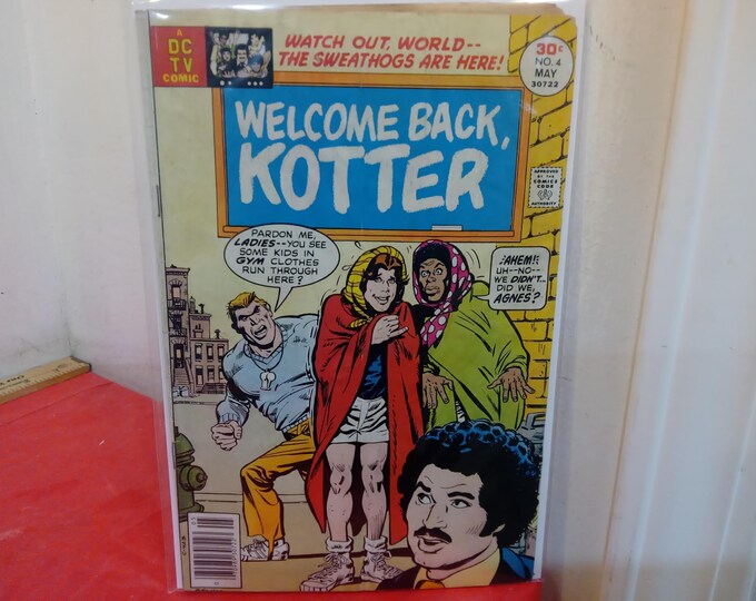 Vintage DC Comic Books, Welcome Back, Kotter #4, 1970's