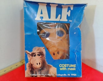 Vintage Halloween Masks and Outfits, Alf Costume, Skeleton Head, Mickey Mouse, Devil and More