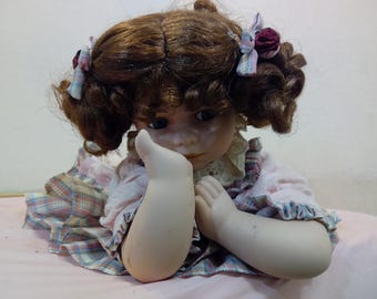 Vintage Porcelain Dolls, Crawling Girl Doll, Sitting Doll, or Baby Doll