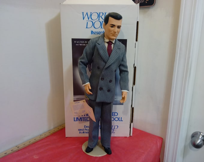 Vintage Vinyl Doll, World Doll Presents, A Limited-Edition Doll "Walter Burns" from His Girl Friday, Gary Grant, 1990