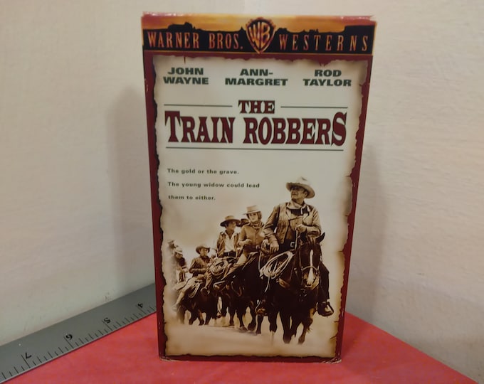 Vintage VHS Movie Tape, The Train Robbers, John Wayne, 1997~