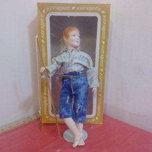 Vintage Doll, Effanbee Doll Mark Twain Collection "Huckleberry Finn", 1985