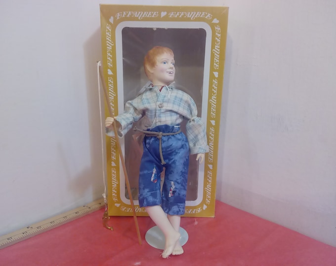 Vintage Doll, Effanbee Doll Mark Twain Collection "Huckleberry Finn", 1985