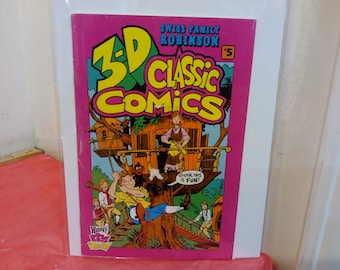 Vintage Comic Book, Wendy's Kid Meal Comic, 3-D Classic Comics "Swiss Family Robinson", Issue #5