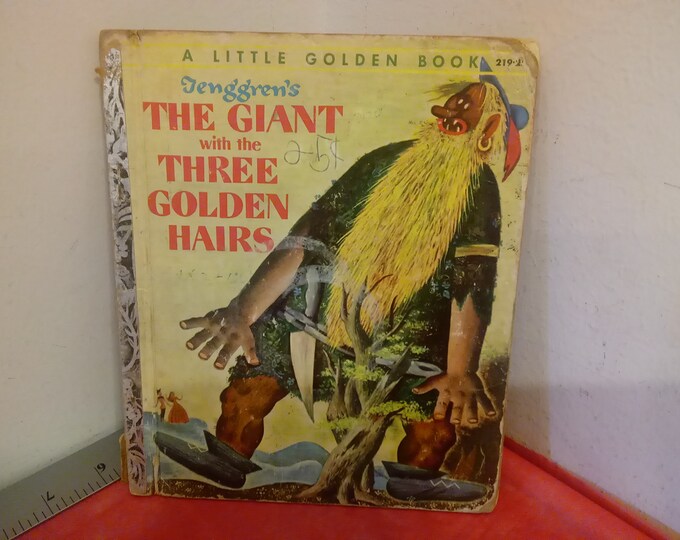Vintage A Little Golden Book, The Giant with the Three Golden Hairs, 1955#