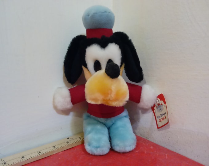 Vintage Disney Plush Character Doll, Walt Disney Plush Animal "Goofy" Made in Korea