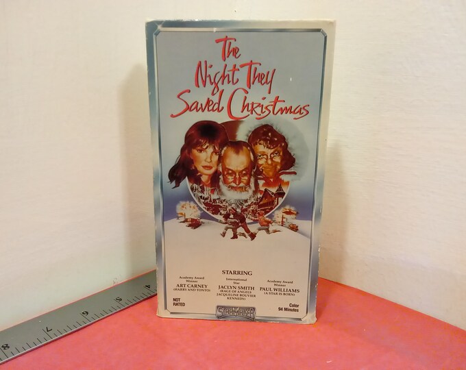 Vintage VHS Movie Tape, The Night They Saved Christmas, Art Carney, 1989~