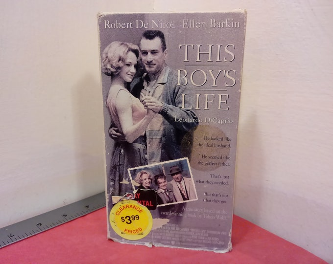 Vintage VHS Movie Tape, The Boy's Life, Robert De Niro, 1993~