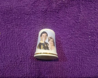 Vintage Bone China Collector Thimbles, The Royal Family of England Thimbles, Prince Charles and Dianna, Queen, and Others by St. George