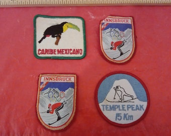 Vintage Patches, Three Different Patches, Innisbrook Olympic Patches, Temple Peak, and Caribe Mexico, 1960's#p