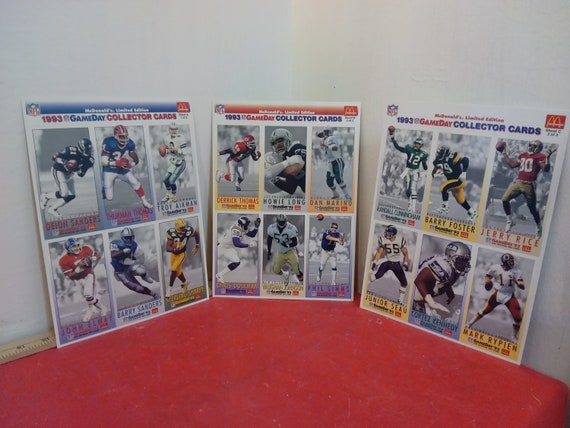 Vintage Football Cards, Mcdonald's Limited Edition Gameday