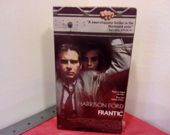 Vintage VHS Movie Tape, Frantic, Harrison Ford, 1991~