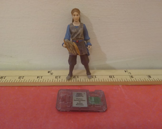 Vintage Star Wars Action Figure, Padme Naberrie and Commtech by Hasbro, 1998