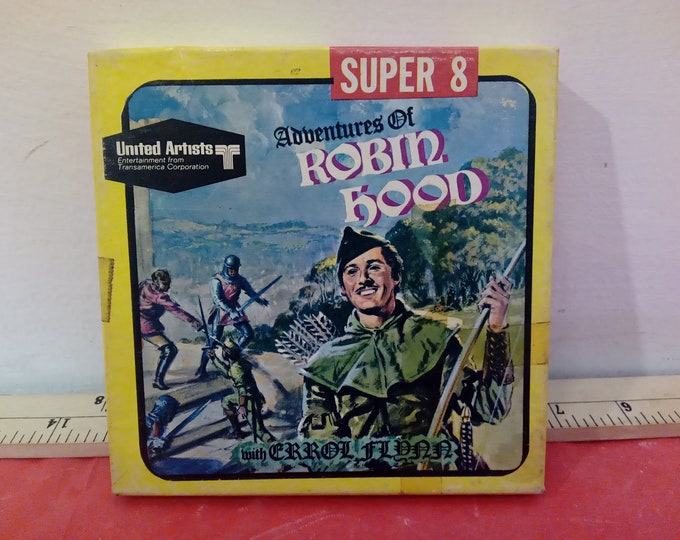 Vintage Movie Film, Adventures of Robin Hood #2209 by United Artists Films, Super 8MM Edition, 1967#
