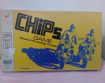 Vintage Board Game, Chips Game from Television Show by Milton Bradley, 1977#