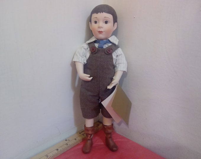 Vintage Porcelain Doll, Franklin Heirloom Doll "Ceresota Flour Boy", 1985