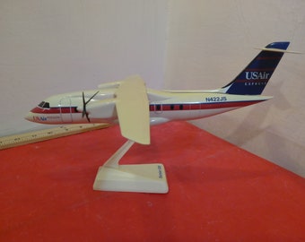 Vintage Airplane Model, US Air Express "Dornier #328" Airline Model Built, 1990's