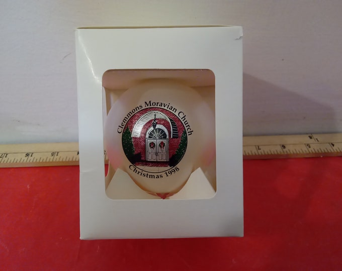 Vintage Christmas Ornaments, Clemmons Moravian Chruch Christmas Ornament, 1998 or Goebel 125th Anniversary "Love from Above", 1996