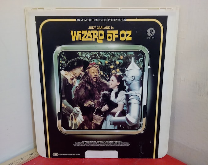 Vintage Video Disc Movie, Wizard of Oz by MGM/CBS Home Video Discs, 1980's