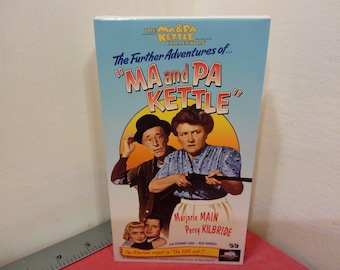 Vintage VHS Movie Tape, The Further Adventures of "Ma and Pa Kettle", Richard Long, 1994~